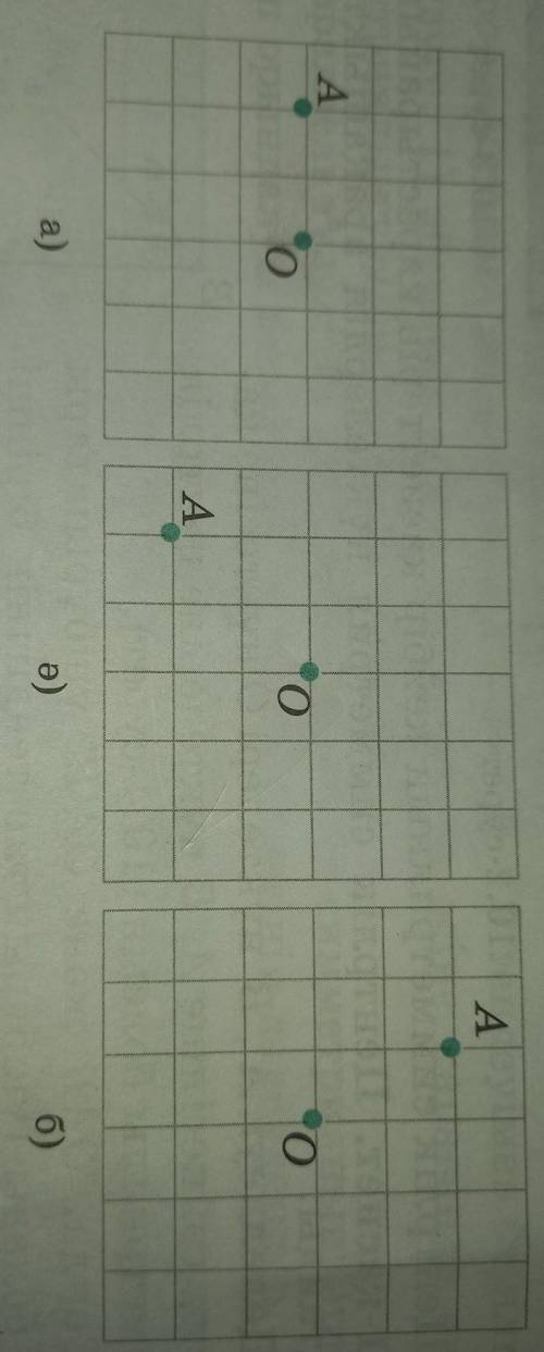 Нарисуйте точку, симметричную точке A относительно центра O на рисунке 10.5.​