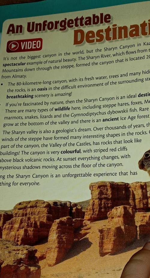 6.2.1.1 What do you know about theSharyn Canyon?What else would youlike to learn aboutit? Write thre