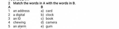 Match the words in A with the words in B​