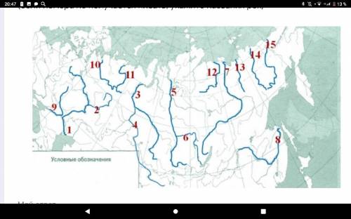 Выпишите название тех, рек которые относятся к бассейну внутреннего истока (выбрать реки которые под