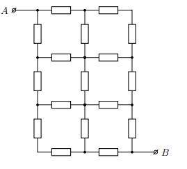 В схеме, представленной на рисунке, все резисторы одинаковые и их сопротивление равно R. Найдите соп