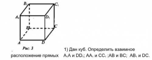 Взаимное расположение двух прямых в пространстве