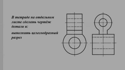 Выполнить целесообразный разрез​