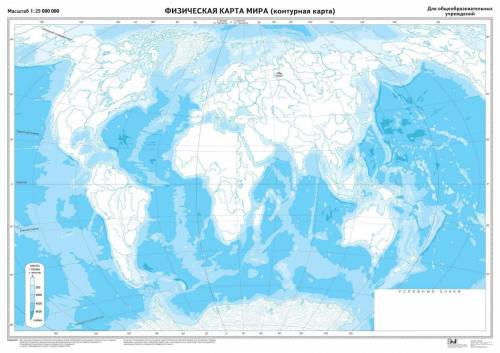 Практическая работа с контурной картой « Воды суши» . 1 Отметить и подписать реки, которые впадают в