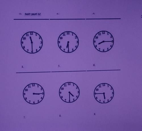 Напишите какое время изображено на часа, на английском языке