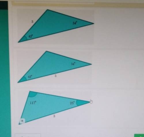 Согласно второму признаку равенства треугольников укажи треугольник равный данному СОР​