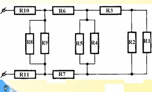 Вычислить полное сопротивление цепи при смешенном соединении резисторов. Ro=19 Ом