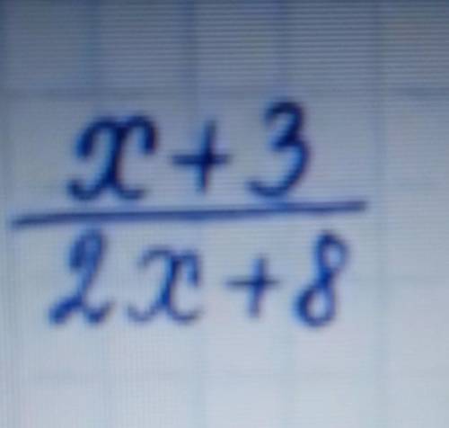 Найдите область определения функции заданной формулой игрек равно х+3/2x+8​