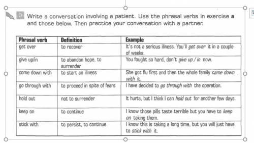 Сложить диалог между врачем и пациентом с фразами в левой колонке, хотя бы 5 фраз