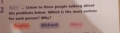 2 9.2.5.1 Listen to three people talking aboutthe problems below. Which is the most seriousfor each