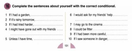 Complete the sentences about yourself with the correct conditional.​