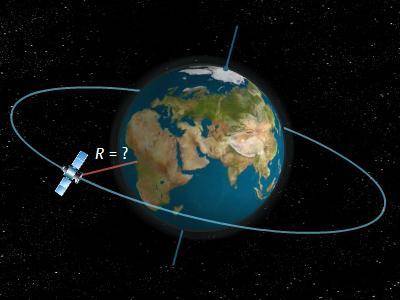 Определите радиус круговой орбиты спутника, который обращается в экваториальной плоскости и всё врем