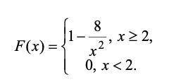 Случайная величина задана функцией распределения Найти дисперсию случайной величины. ответ: D(X)=3.