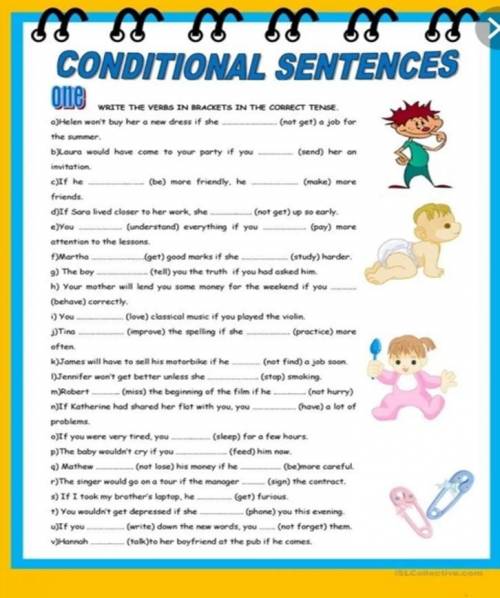 Задание по англискому языку по теме conditional sentence