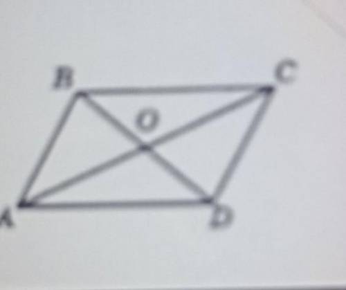 АВСD параллелограмм. Точка О точка пересечение диагоналей параллеграмма. По данным рисунка запишите.