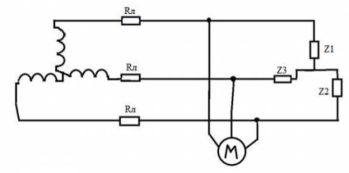 с задачей В схеме ниже приведена работа трех однофазных потребителей и одного трехфазного (электродв