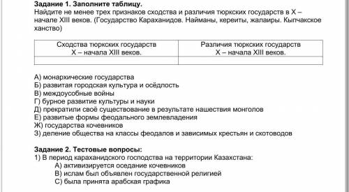 Найдите не менее трех признаков сходства и различия тюркских государств в X – начале XIII веков. (Го