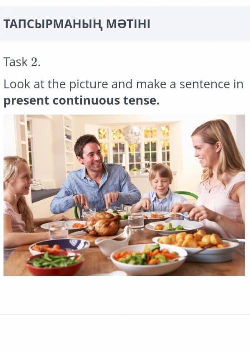 Look at the picture make a sentence in present continuous tense​