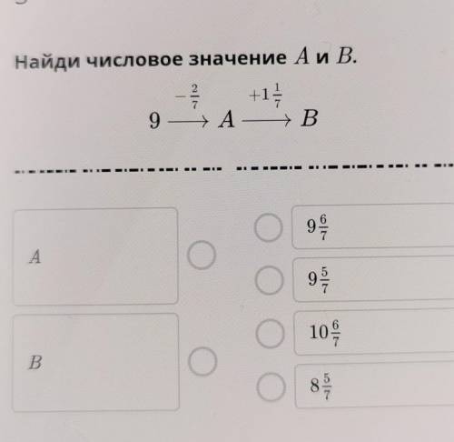 Найди числовое значение Аи В.​