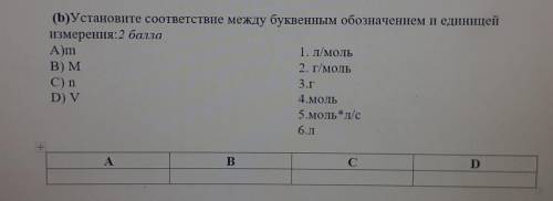 Установите соответствие Между буквенными обозначением и единицами измерения .