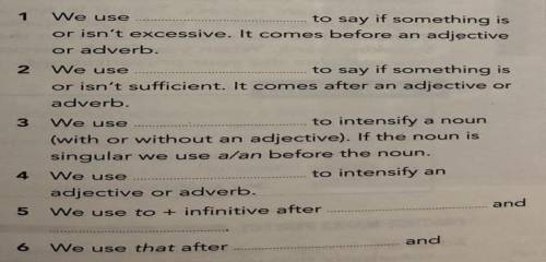 Look at these sentences and complete the rules below with so, such, too or enough