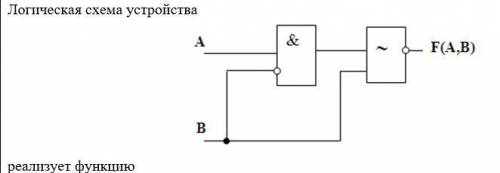 Логическая схема устройства реализует функцию? СХему решить по информатике подробно