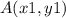 A(x1,y1)