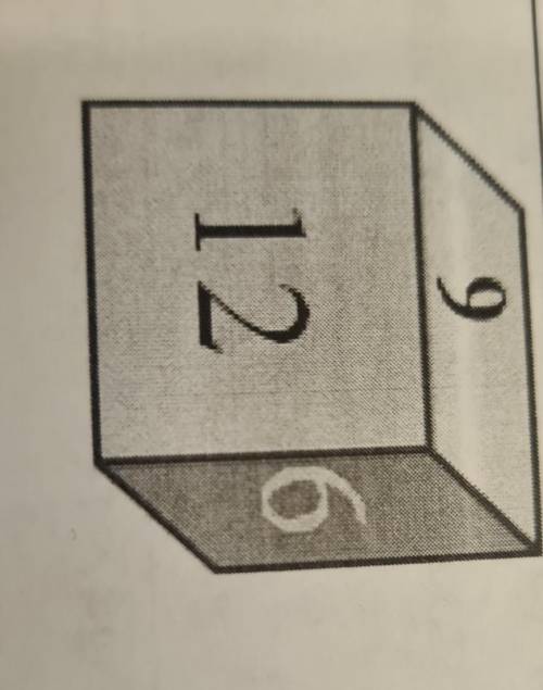 На рисунке показан куб ,у которого на гранях записаны натуральные числа .Произведения чисел на проти