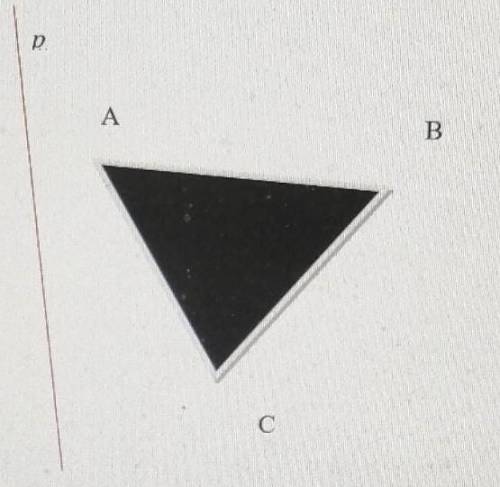 Дан треугольник ABC и прямая P постройте F на которую отображается треугольник при осевой симметрии