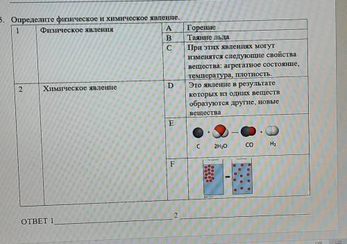 Определи физическое и химическое явление.​