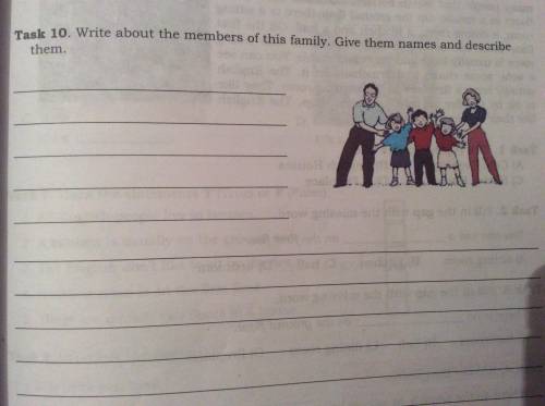 Write about the members of this family.Give them names and describe them.