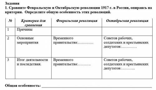 Сравните Февральскую и Октябрьскую революцию 1917 г. в России опираясь на критерий