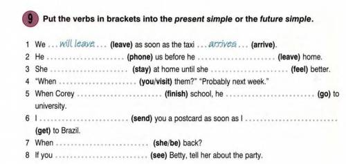 Put the verbs in brackets into the present simple or the future simple. ​