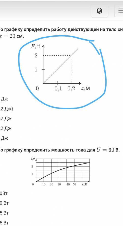 По графику определить работу действующей на тело силы для x=20см​