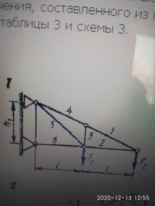 Определить силы в стержнях 1, 2, 3, 4 фермы аналитическим Графическим только в стержнях 1, 2. F1=25K