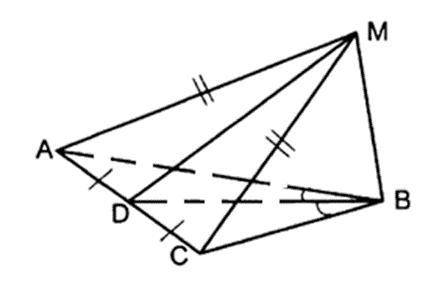 Точка М лежит вне плоскости АВС. Докажите перпендикулярность плоскостей АМС и DBM. Указание: Обратит