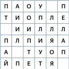 Перед тобой квадратная таблица с зашифрованным предложением. Чтобы его расшифровать, понадобится тра