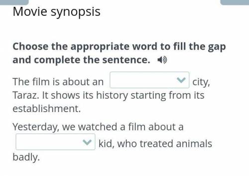 Choose the appropriate word to fill the gap and complete the sentence. The film is about an city, Ta