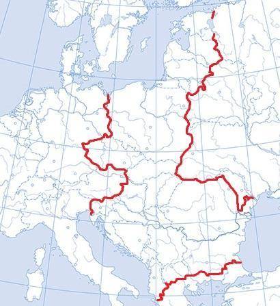 В доступной программе рисования на контурной карте цветной линией обозначьте границы стран Центральн