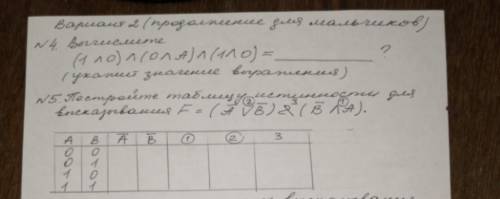 8 класс(( Номер 4 и просто ужас какой-то эта инфоматика(