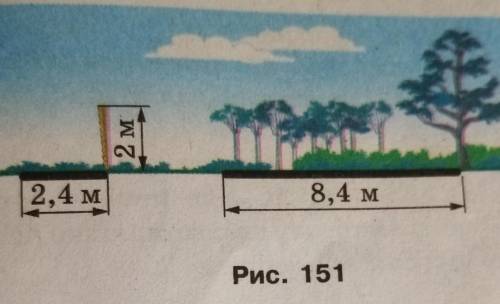 ів Знайдіть висоту дерева, якщо довжина його тіні дорівнює8,4 м, а довжина тіні від вертикального ст