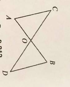 На рисунке отрезки AB и CD имеют общую середину BО-3см ВМ-4см Докажите что треугольник АОС и BОD рав