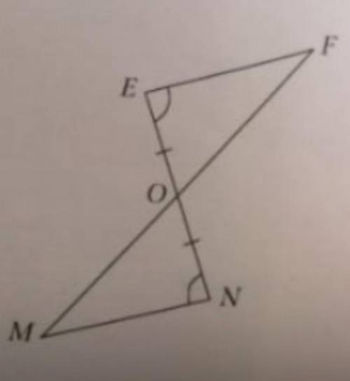 В треугольниках ЕОF и МОN : EO=ОN, yгол Е равен углу N. Найдите длину стороны ОМ, если MF равно 12 с
