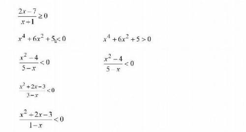 Решить эти задачи, тема неравенство высших степеней решается методом интервала​