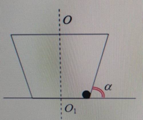 Сосуд, имеющий форму расширяющегося усеченного конуса с радиусом дна R = 0,1 м и углом наклона стено