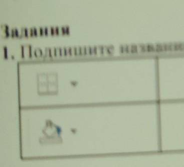 Задання1. Подпишите названия инструментов форматирования таблицы:—​