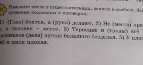 290 Измените число у существительных, данных в скобках. Запишите по-лученные пословицы и поговорки.​