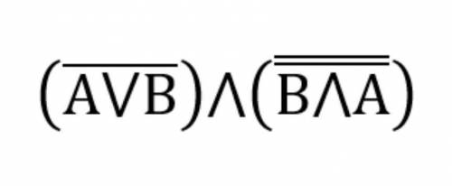 Найти значение логического выражения (см.картинку) при А=1 и В=0​