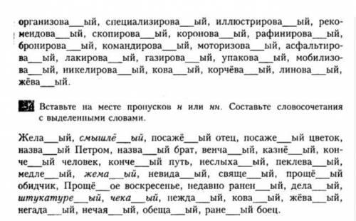 Спишите. Вставьте -нн- или -н- в суффиксы причастий. Объясните графически выбор написания.