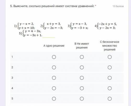 Выясните, сколько решений имеет система уравнений